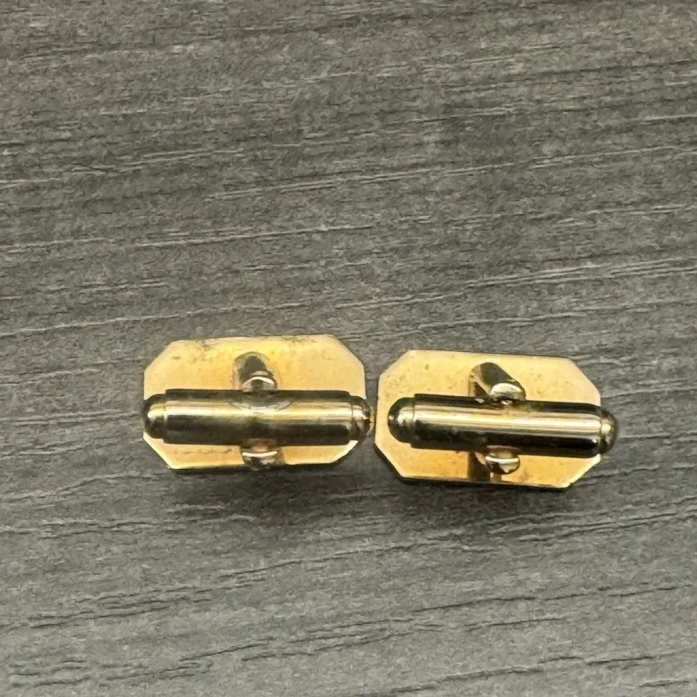 Unbranded Cufflinks Mens OS Gold Vintage Rectangular Classic Formal Accessory